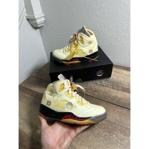Jordan 5 SP x Off-White Mid Sail - Size 5 ~ Brand New With Box Clean Sneakers